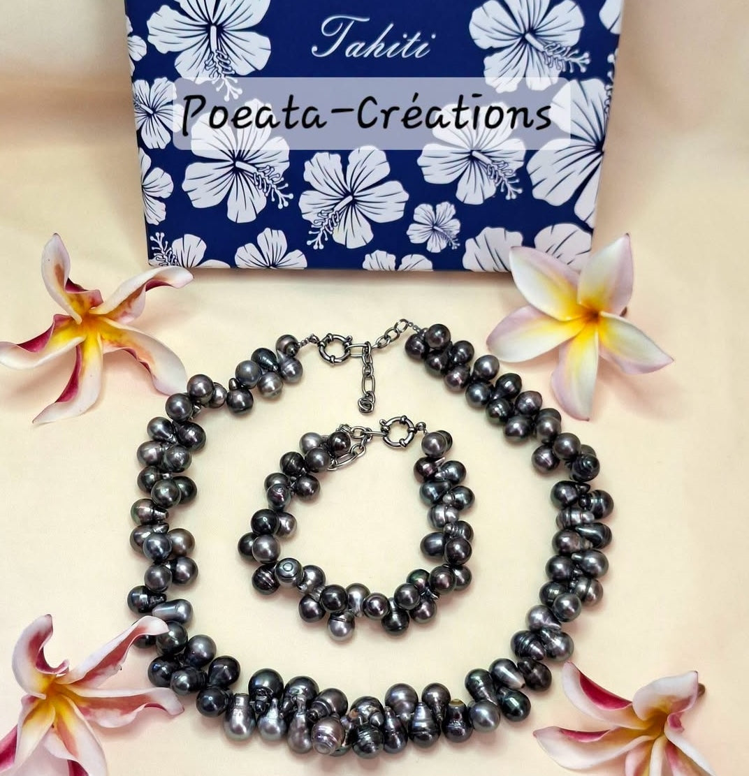 Poeata création - Bijoux avec perles et nacre - Fakarava